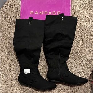 Rampage Women's Over the Knee Black Boots